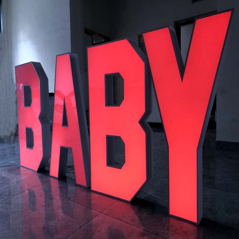 HS Sign Custom for Birthday Wedding Decoration Color Led Numbers Lights BABY Neon 3 ft Marquee Letters